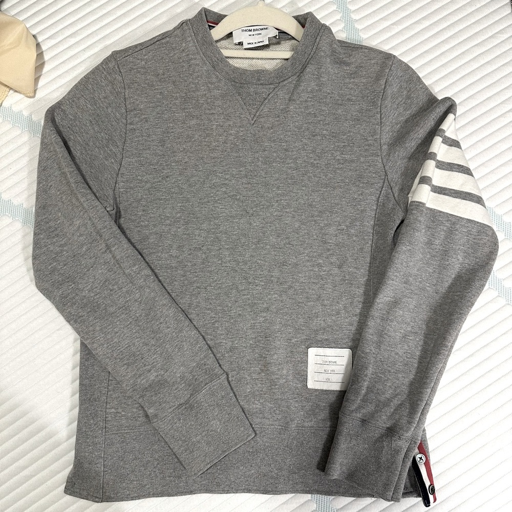 Thom browne gray sweatshirt size 1